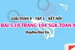 Giải bài 5.10 trang 104 Toán 8 Tập 1 SGK Kết nối tri thức